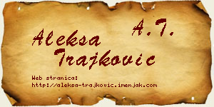 Aleksa Trajković vizit kartica